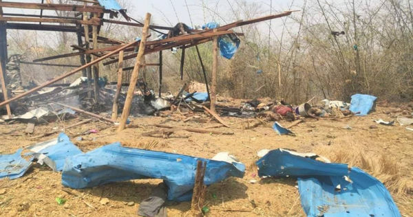 緬甸政府軍空襲村落屠殺百姓　女村民哭喊：女兒沒有頭了