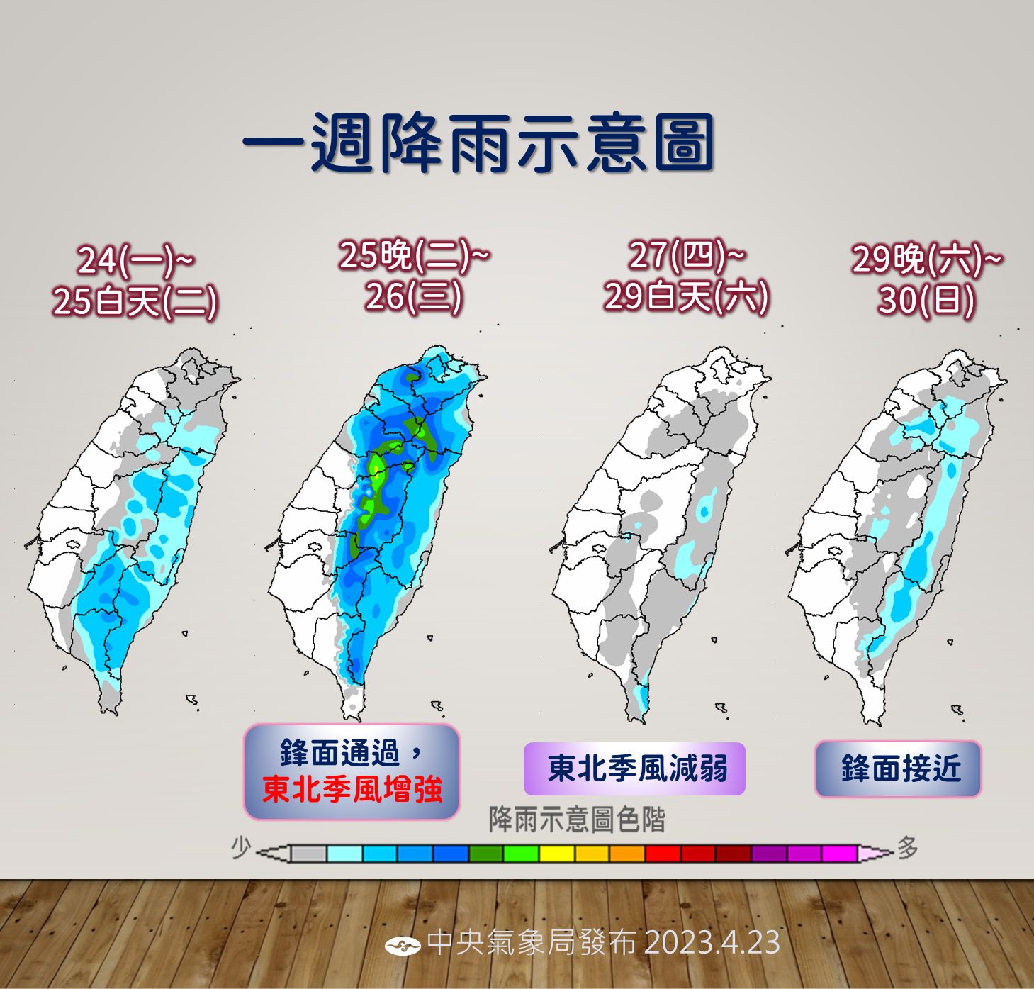 ▲▼未來一周天氣趨勢。（圖／氣象局）