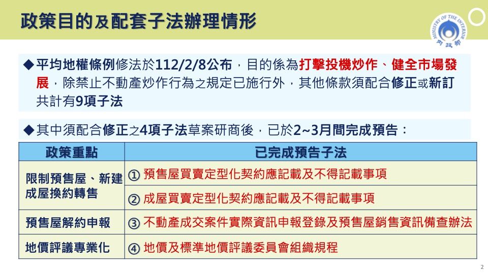 ▲▼平均地權條例5項子法草案預告。（圖／行政院提供）