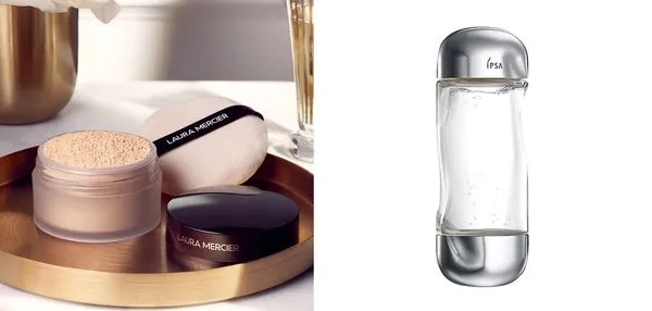 蘿拉蜜思煥顏透明蜜粉、IPSA流金水美膚微整機能液（圖／蝦皮購物提供）