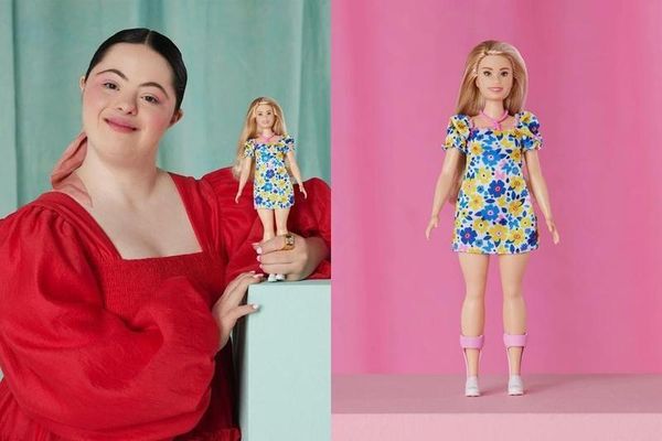 玩具公司美泰兒近日推出了一款唐氏症芭比娃娃，希望讓更多孩子能在芭比上看到自己的身影。（翻攝自Ellie G IG）