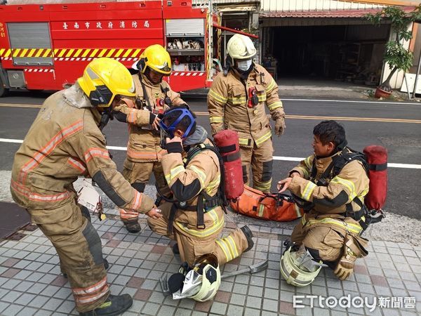 ▲佑昇護理之家與台南市消防局第一大隊合辦自主防災演練。（圖／記者林悅翻攝，下同）