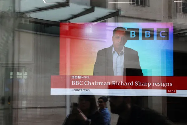 ▲▼英國廣播公司（BBC）主席夏普（Richard Sharp）。（圖／路透）