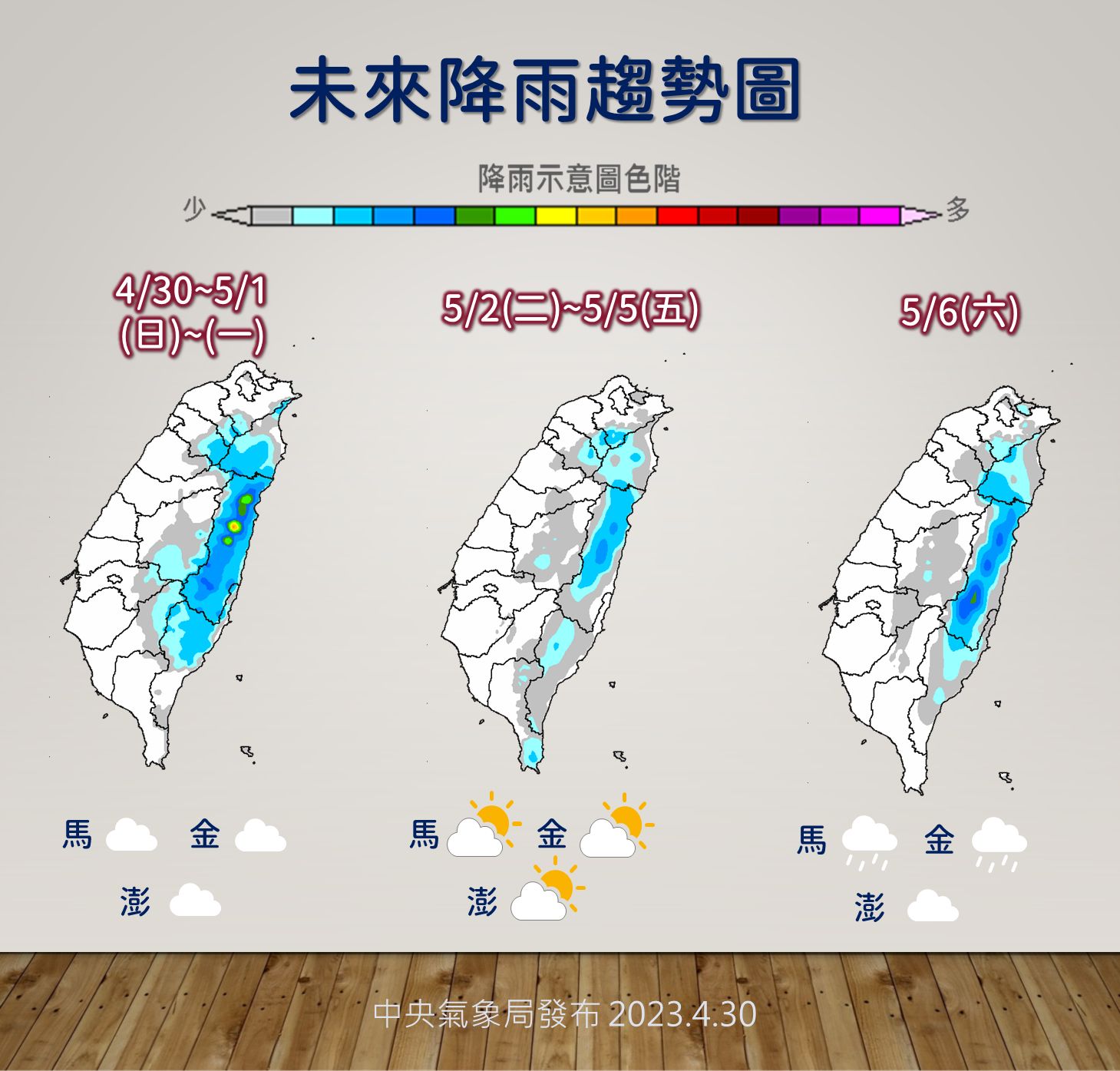 ▲▼未來一周天氣趨勢。（圖／氣象局）