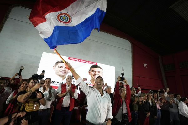 ▲▼我國友邦巴拉圭總統大選，右翼執政黨紅黨（Colorado Party）44歲候選人潘尼亞（Santiago Pena）以逾42%得票率勝出。（圖／達志影像／美聯社）