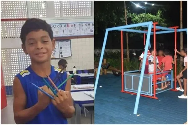 ▲▼巴西9歲男童被遊樂場鞦韆撞上，當場死亡。（圖／翻攝自推特、安格拉杜斯雷斯市政廳）