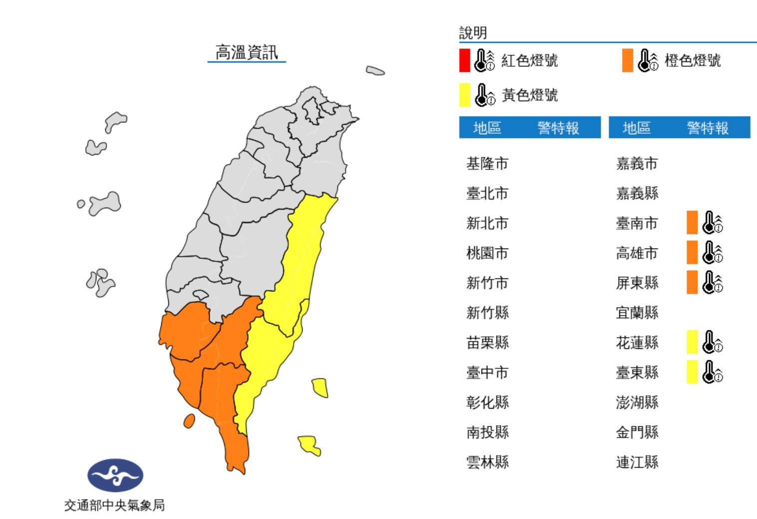 ▲氣象局發布高溫資訊。（圖／氣象局）