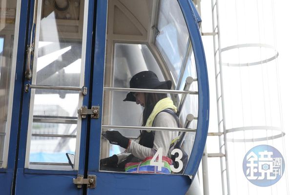 企鵝妹徒步環台，今天到達美麗華搭摩天輪。