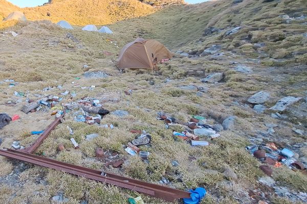 ▲▼能高安東軍縱走路線到處都是垃圾。（圖／翻攝自Facebook／登山通報站）