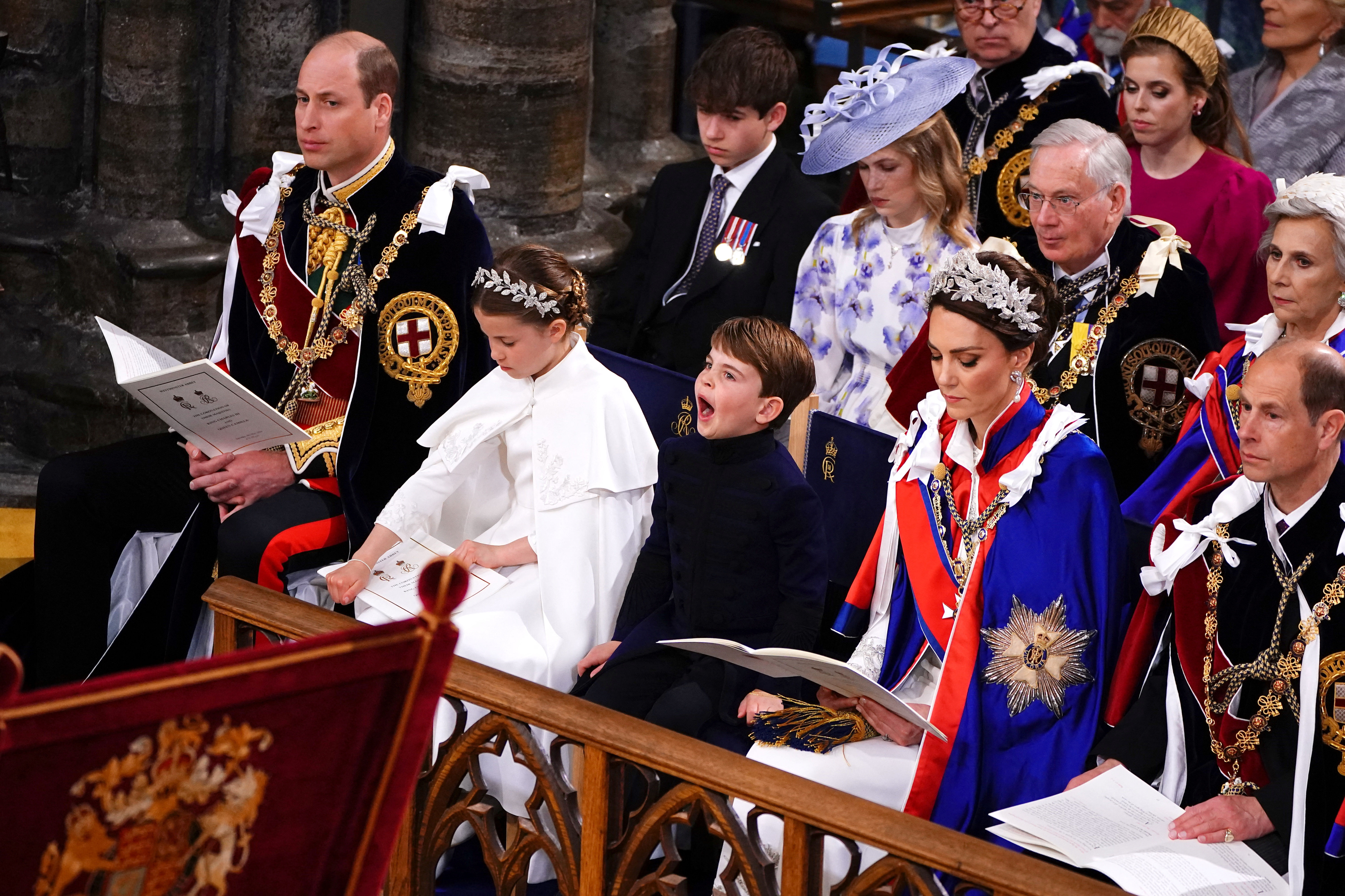 ▲▼英國國王加冕典禮凱特王妃一家            。（圖／路透社）