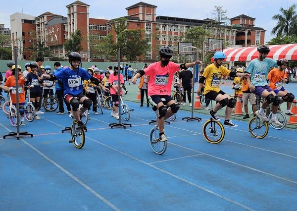 ▲桃園市長盃獨輪車錦標賽南崁國中登場