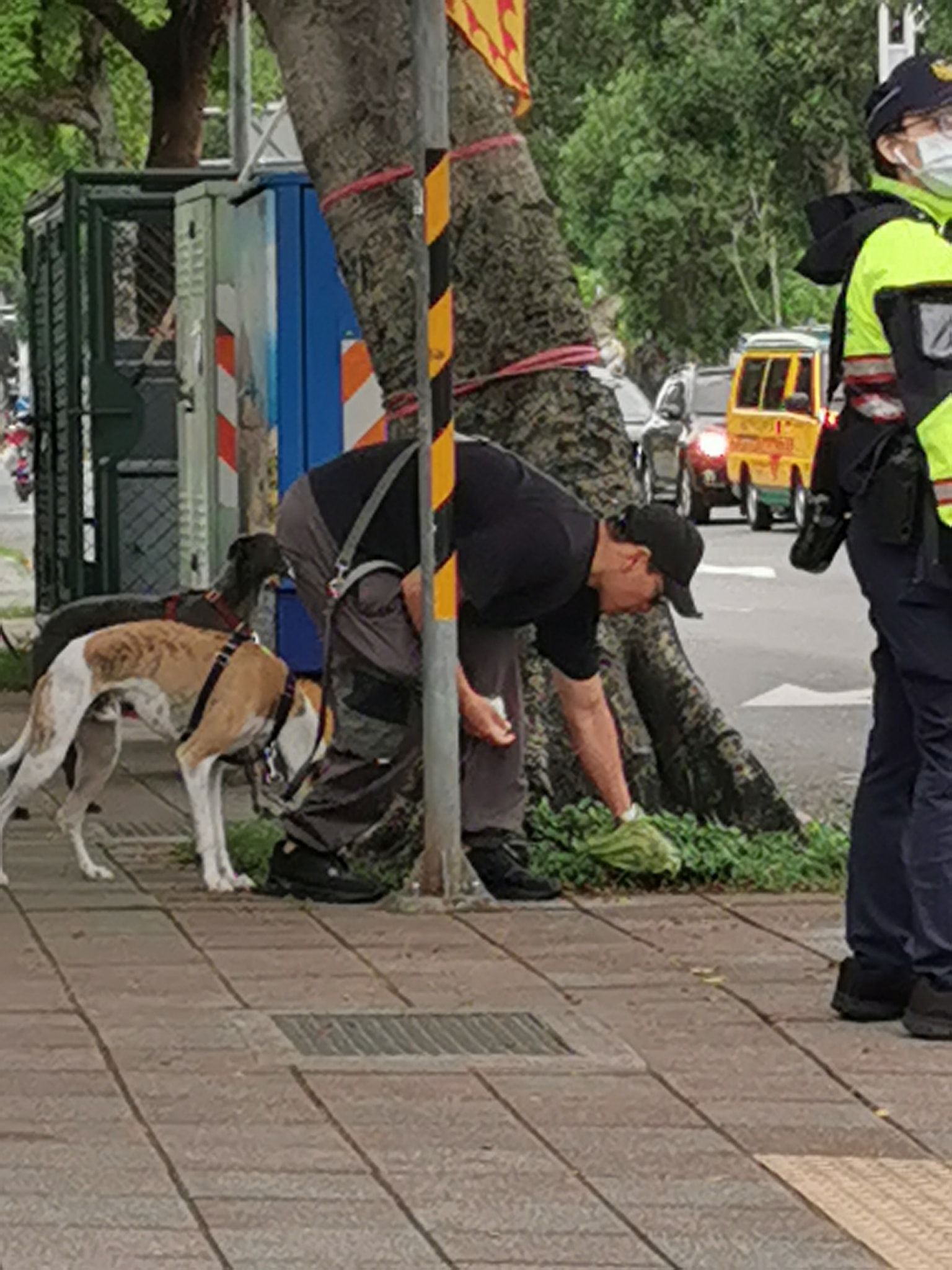 ▲有網友在天母街頭捕獲野生彭于晏。（圖／翻攝自Facebook／靠北天母幫）