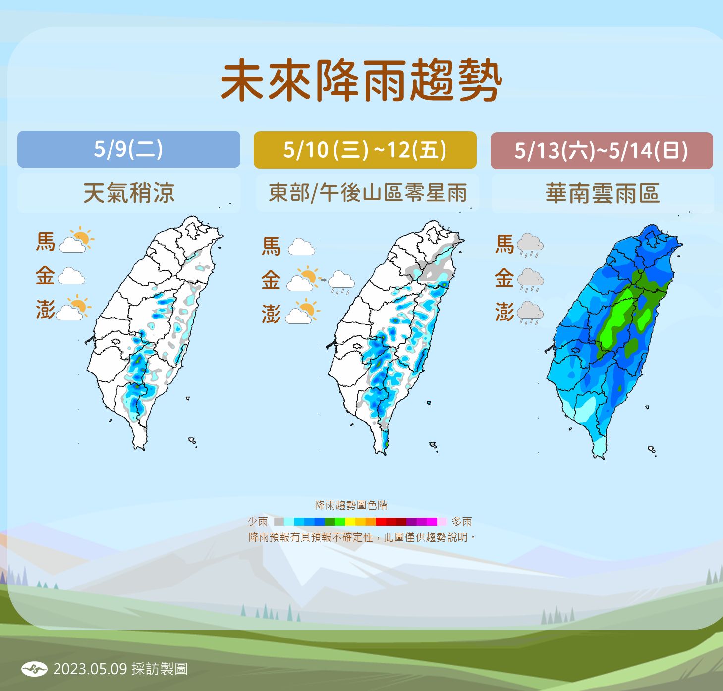 ▲▼未來一周天氣趨勢。（圖／氣象局）