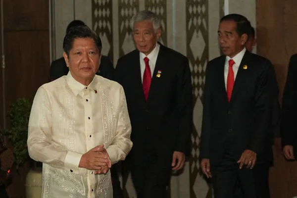 ▲▼ 菲律賓總統小馬可仕（Ferdinand Marcos Jr）10日出席在印尼舉辦的第42屆東協峰會。（圖／路透）