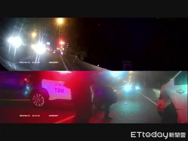 ▲陳姓毒品嫌犯試圖開車衝撞警車、拒捕逃逸，最後仍被警網圍捕就逮。（圖／記者高堂堯翻攝）