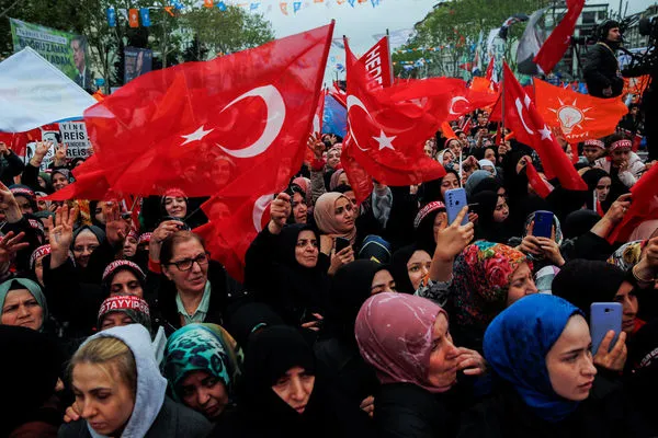 ▲▼土耳其總統艾爾段（Recep Tayyip Erdogan）的競選集會與其支持者。（圖／路透）
