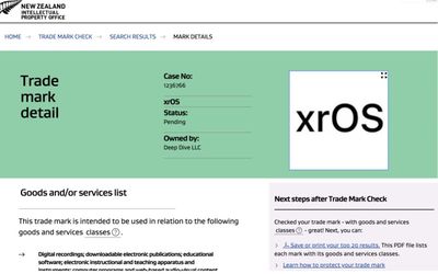 蘋果頭戴式裝置估下月登場　蘋果提前註冊「xrOS」商標