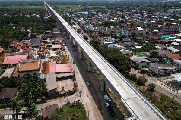 ▲中泰鐵路泰國段正緊鑼密鼓地施工中。（圖／CFP）
