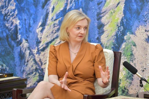 ▲▼行政院長陳建仁17日接見英國前首相特拉斯(Liz Truss)下議員。（圖／行政院提供）