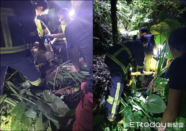 ▲▼金山1男菜園跌落1樓高邊坡　無呼吸心跳搶救中。（圖／記者郭世賢翻攝）