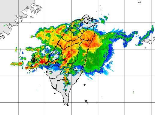 ▲▼雷雨彈下午轟炸南投和嘉義。（圖／氣象局）