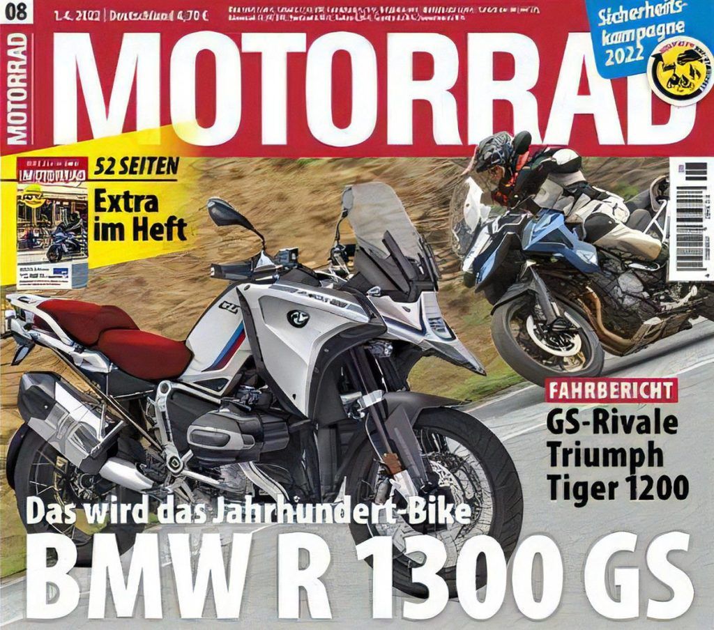 報導 R1300GS 的德國《Motrad》雜誌。另外，R1400GS和M1300GS這兩個名字也被BMW註冊了，在不改變排量的情況下，冒險規格似乎有可能是1400