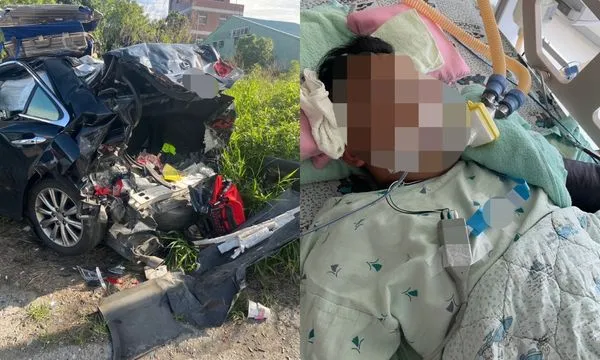 ▲周森毅的車被酒駕追撞。（圖／周森毅提供）