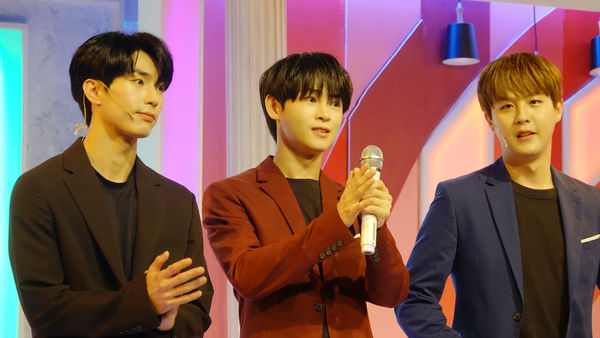 ▲大國男兒Jay、仁俊、Karam在首爾舉辦見面會。（圖／FU Entertainment 提供）