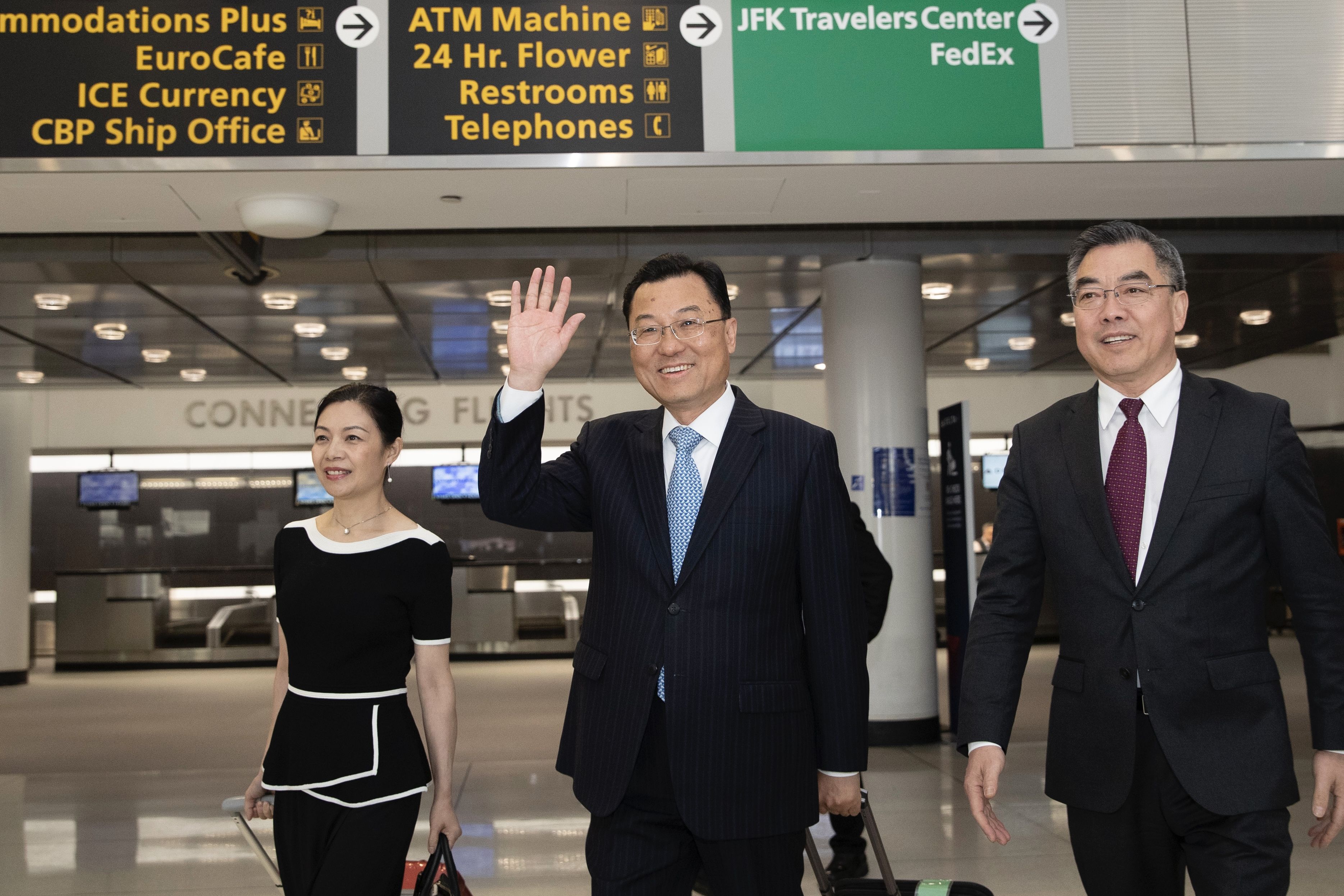 ▲新任中國駐美大使謝鋒抵達紐約。（圖／翻攝謝鋒推特）