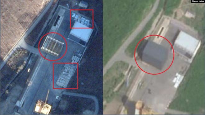 ▲▼北韓西海衛星發射場去年11月（左）、今年5月16日（右）衛星照片相比，可以發現擴建新的發射台。（圖／翻攝自Planet Labs）