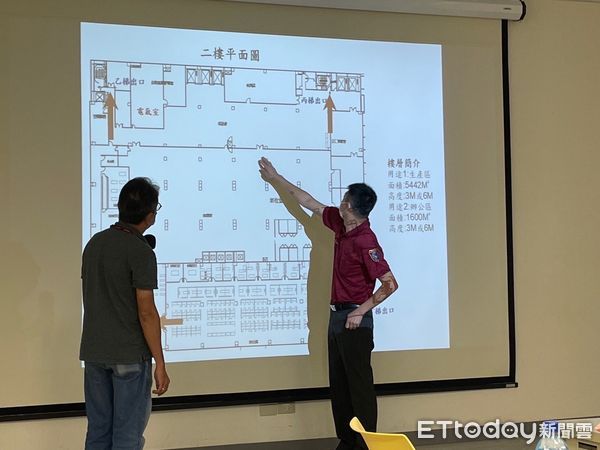 ▲台南市消防局第四大隊，在中強光電公司辦理企業自主防救災演練，結合消防大隊搶救組合訓練，強化場所員工防救災意識及災害初期應變能力。（圖／記者林悅翻攝，下同）