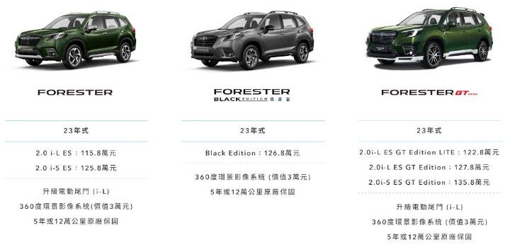 ▲速霸陸Forester公開最新調降價格，全車系大刀砍10萬。（圖／翻攝自速霸陸，以下同）