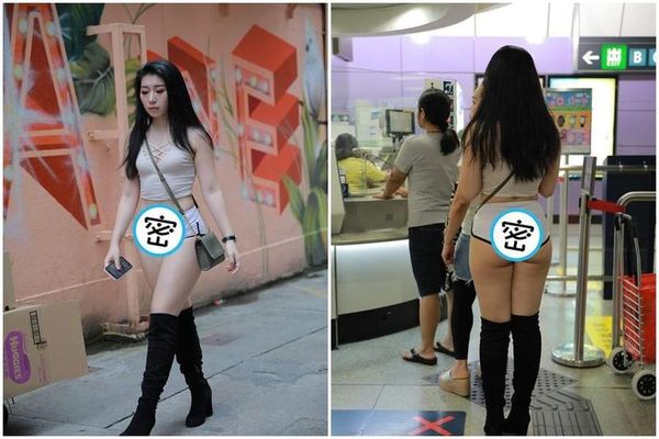 香港近日一名長髮正妹身穿辣裝，掀起討論。（翻攝自hk01）