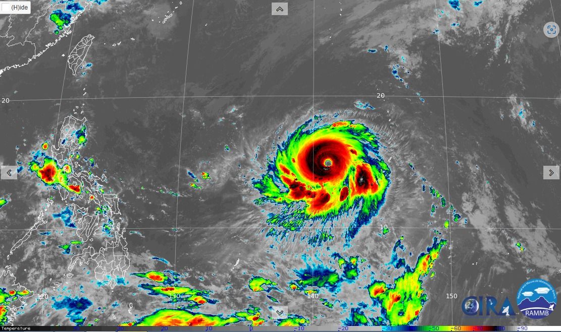▲▼瑪娃颱風預測未來中心附近最大風速可能來到63m/s。（圖／吳聖宇）