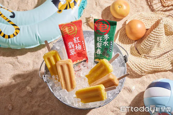 ▲▼龜記茗品推「紅柚翡翠」、「秀水旺梨春」冰棒。（圖／業者提供）