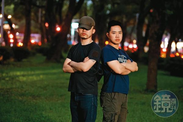 台灣人Cai（左）與陳晞（右）去年在法國結識，決定共赴烏克蘭，加入國際志願軍行列。兩人是隊友，在烏克蘭待了八個月，多次共歷生死關頭。