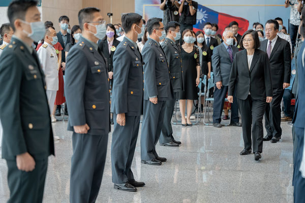 ▲▼總統蔡英文出席「112年上半年陸海空軍晉任將官勗勉典禮」。（圖／總統府提供）