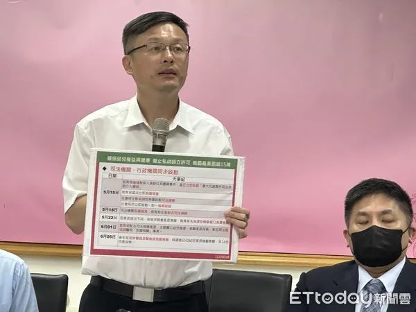 ▲▼   新北市議會國民黨團今下午召開「堅決守護幼兒安全 傷害事件零容忍」記者會，邀請市府局處官員到場說明。（圖／記者崔至雲攝）