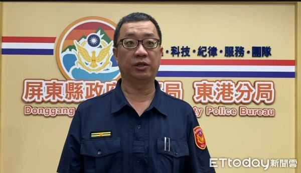 ▲東港警分局東濱派出所所長吳東儒說明警員情況            。（圖／記者陳崑福翻攝）