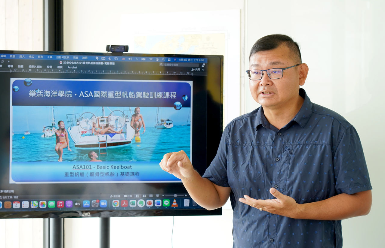 ▲▼羅致遠創業成立「樂活海洋學院」，希望在台灣推廣航海教育。（圖／記者潘姿吟攝）