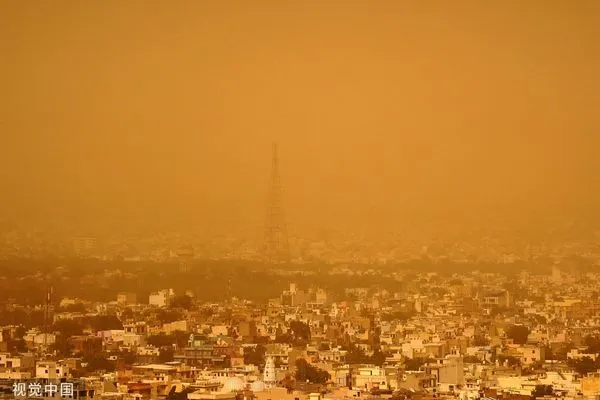 ▲▼ 印度拉賈斯坦邦（Rajasthan）城市阿傑梅爾6日受到沙塵暴侵襲。（圖／CFP）