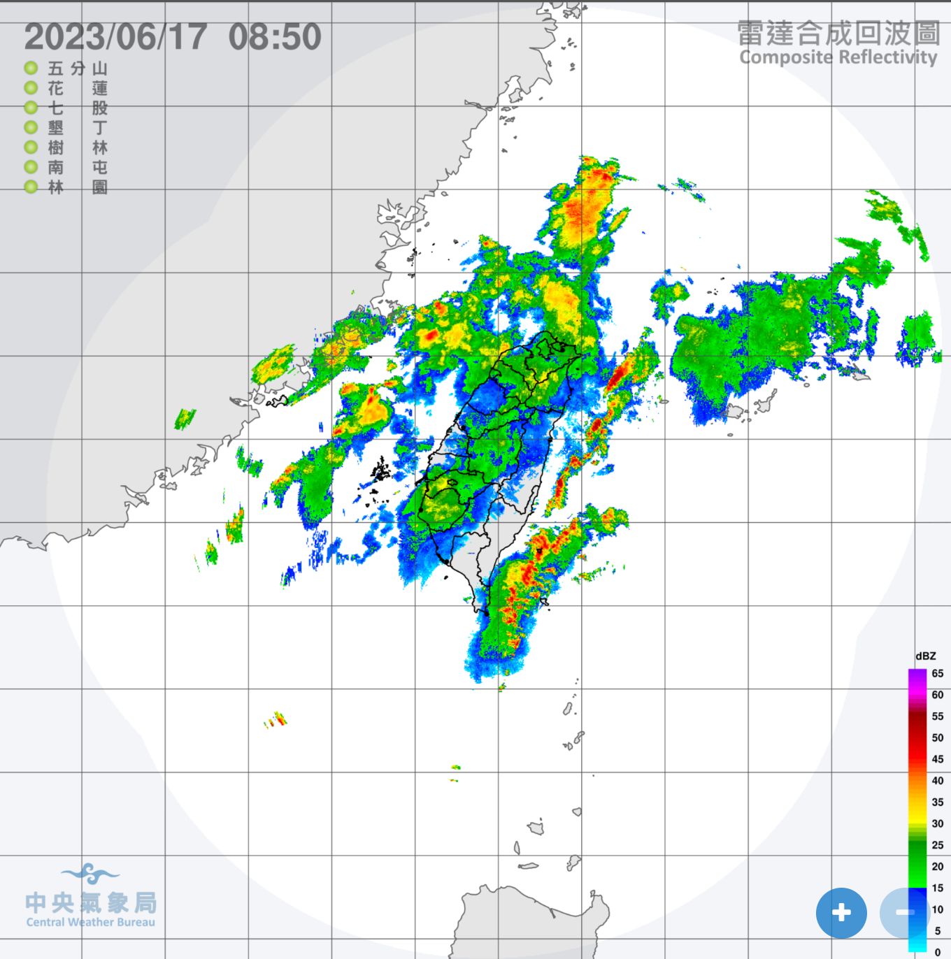 ▲▼今白天嚴防熱對流局部大雨。（圖／氣象局）