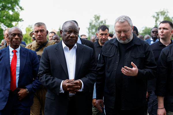 ▲▼非洲領導人代表團16日訪問烏克蘭。（圖／路透）