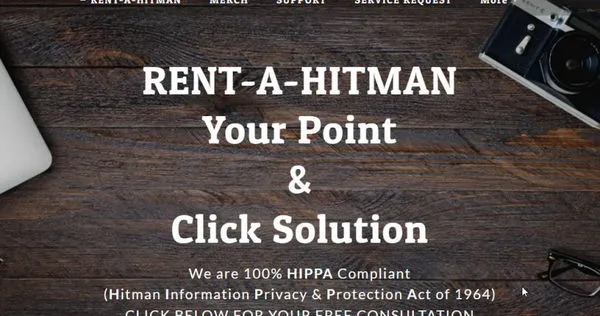 像模像樣的殺手網站，其實只是個釣魚網站。(圖/翻攝自網路)