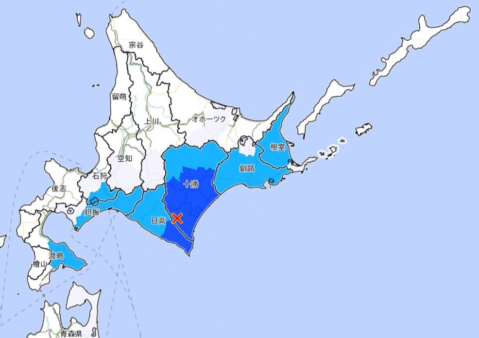 ▲▼ 快訊／北海道發生規模5.2地震！　最大震度3。（圖／氣象廳）