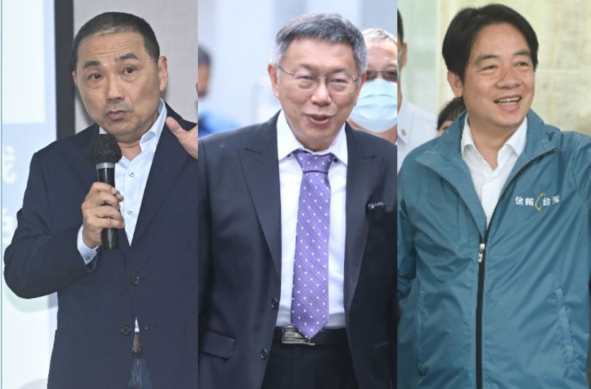 ▲▼藍綠白2024總統參選人侯友宜、賴清德、柯文哲。（圖／記者李毓康、林敬旻攝）