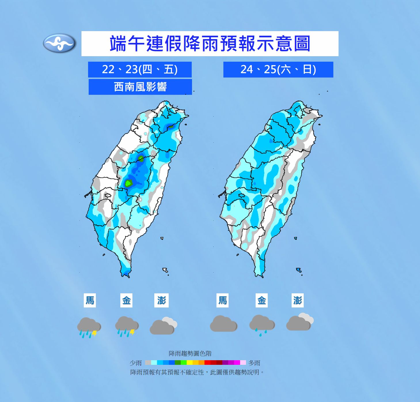 ▲▼未來一周天氣變化。（圖／氣象局）