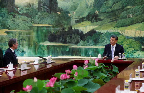▲▼布林肯與中國國家主席習近平會晤。（圖／路透）