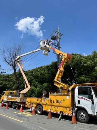 ▲台電芳苑施工停電影響800餘戶。（圖／台電提供，以下同）