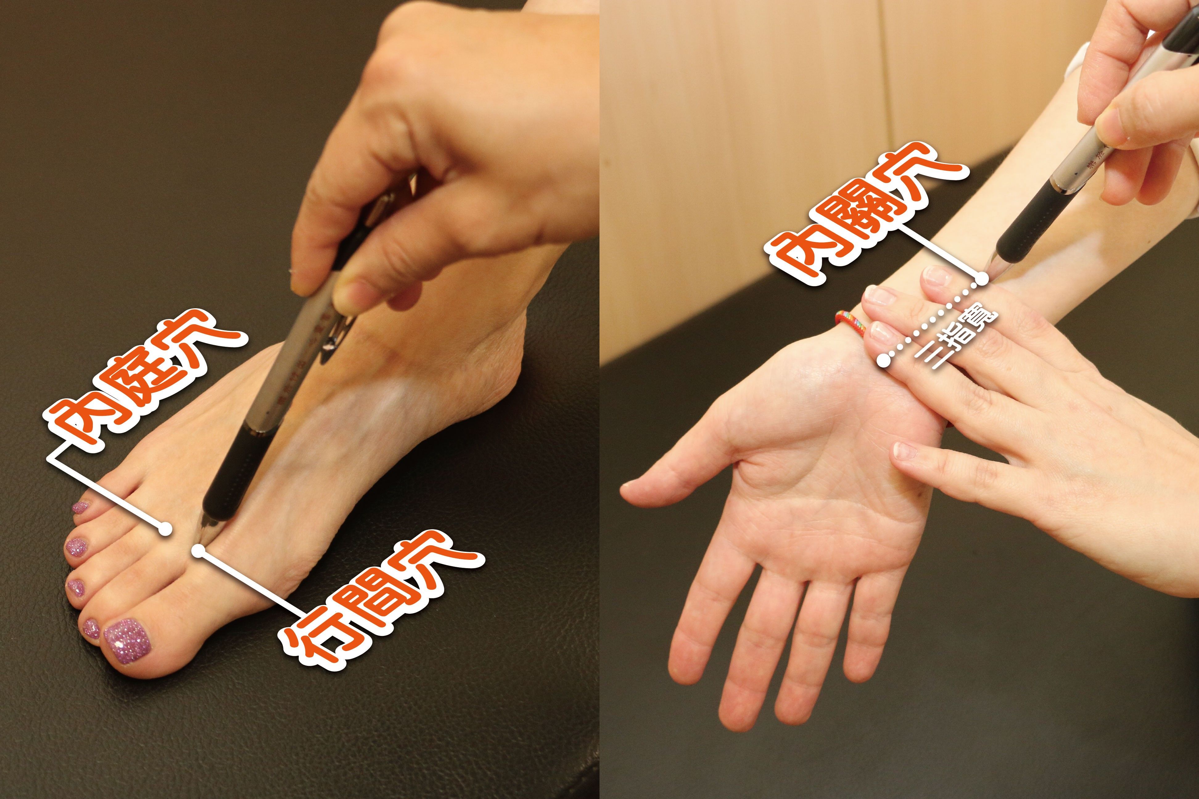 吃粽子消化穴位。（圖／台中慈濟醫院提供）